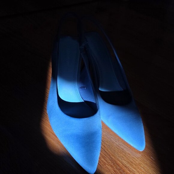 Stradivarius Cerulean Blue Sling Back Pumps - Picture 2 of 8